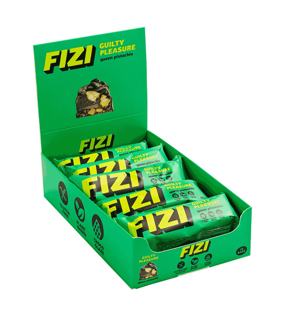 FIZI ZESTAW BATONÓW W POLEWIE CZEKOLADOWEJ  QUEEN PISTACHIO  10 SZT X 40G
