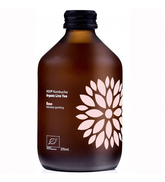 KOMBUCHA RÓŻANA BEZGLUTENOWA BIO 330 ml