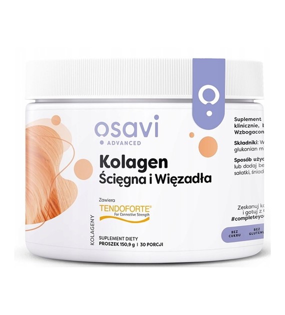 Kolagen wołowy (ścięgna i więzadła) + mangan i miedź 150g Osavi