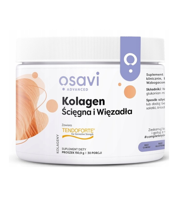 Kolagen wołowy (ścięgna i więzadła) + mangan i miedź 150g Osavi