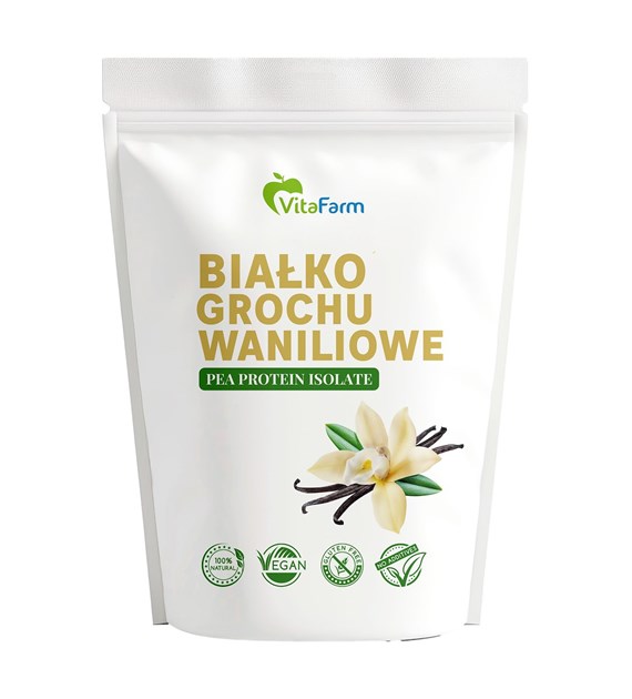 Białko grochu waniliowe izolat 500 g