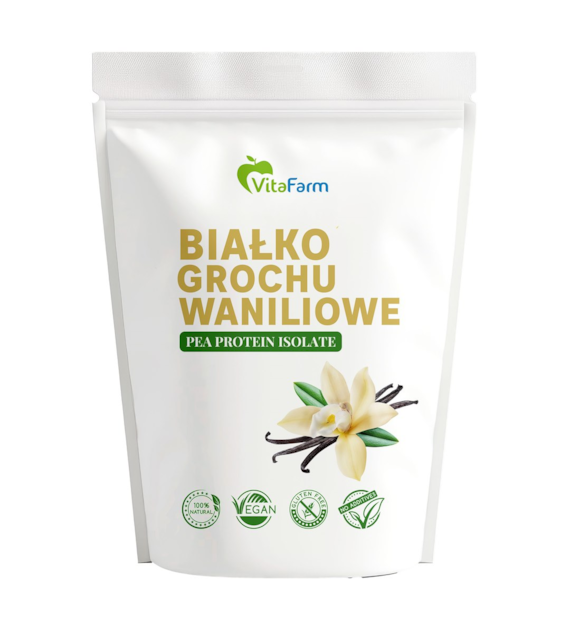 Białko grochu waniliowe izolat 500 g