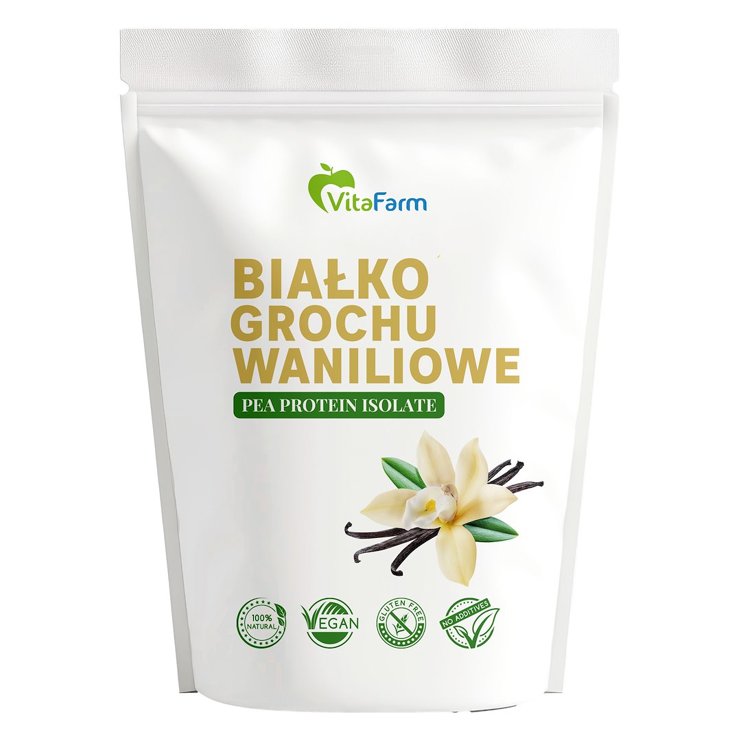 Białko grochu waniliowe izolat 500 g