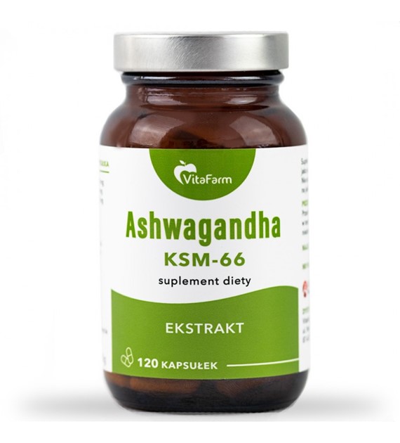 Ashwagandha KSM-66 ekstrakt kapsułki 200mg 120 szt.