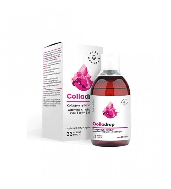 Colladrop, Kolagen rybi NatiCol® + witamina C, płyn 500 ml