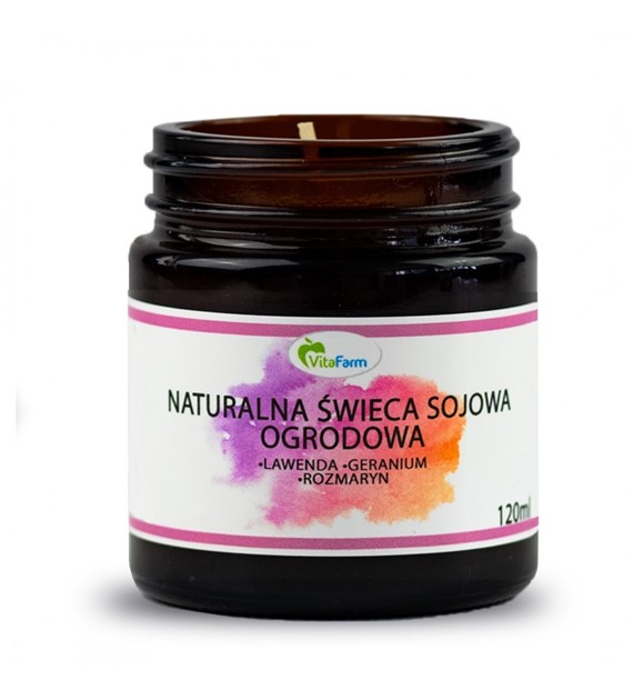 Naturalna świeca sojowa ogrodowa 120ml