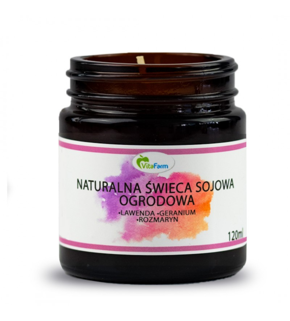Naturalna świeca sojowa ogrodowa 120ml