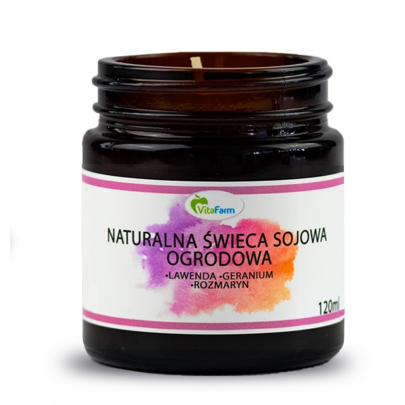 Naturalna świeca sojowa ogrodowa 120ml