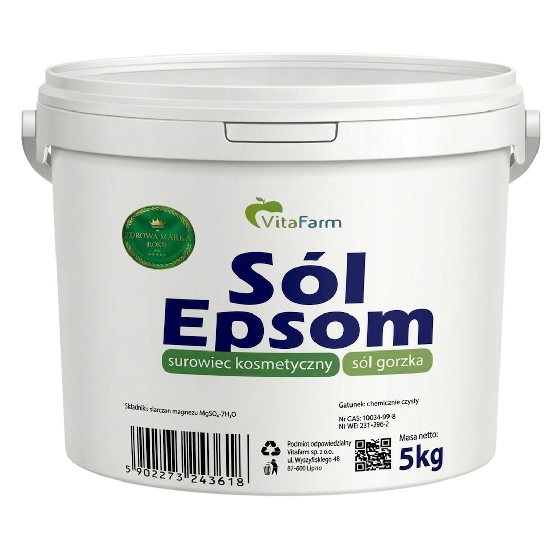 Sól epsom (siarczan magnezu) wiadro 5 kg