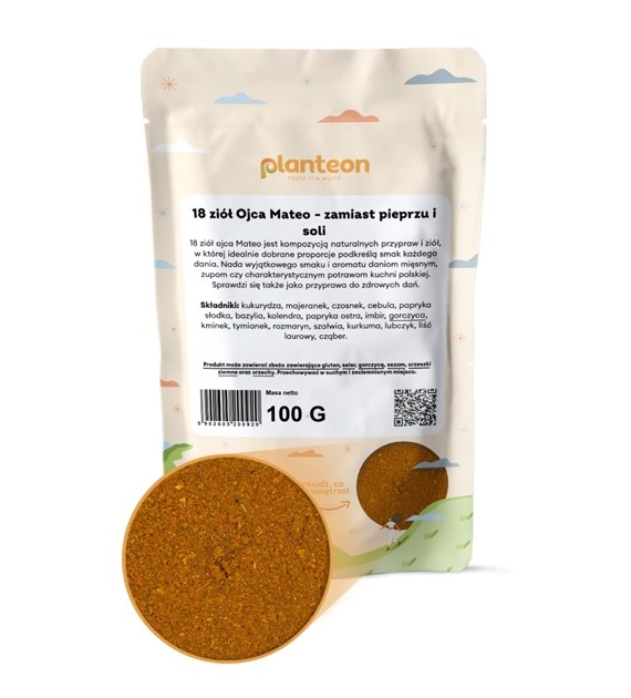 Zioła zamiast pieprzu i soli - 18 ziół Ojca Mateo 100g PLANTEON