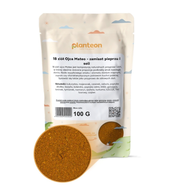Zioła zamiast pieprzu i soli - 18 ziół Ojca Mateo 100g PLANTEON