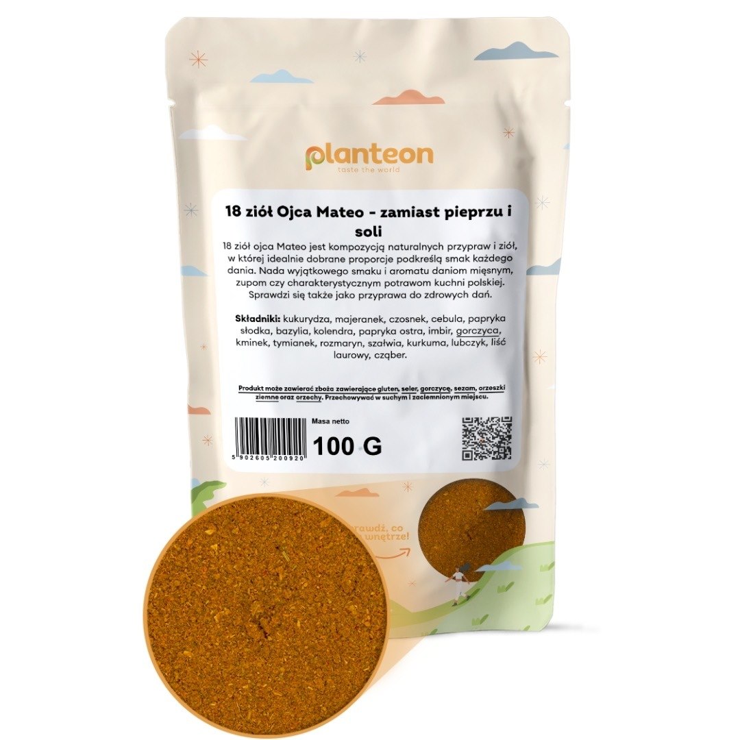 Zioła zamiast pieprzu i soli - 18 ziół Ojca Mateo 100g PLANTEON