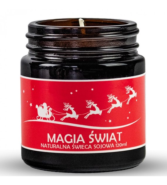 Naturalna świeca sojowa 120ml MAGIA ŚWIĄT