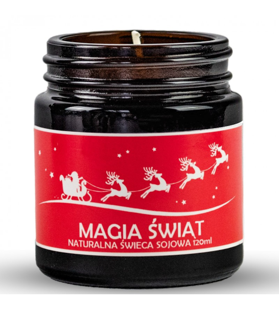 Naturalna świeca sojowa 120ml MAGIA ŚWIĄT