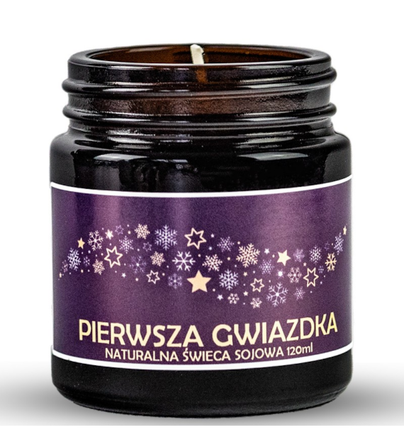 Naturalna świeca sojowa 120ml PIERWSZA GWIAZDKA