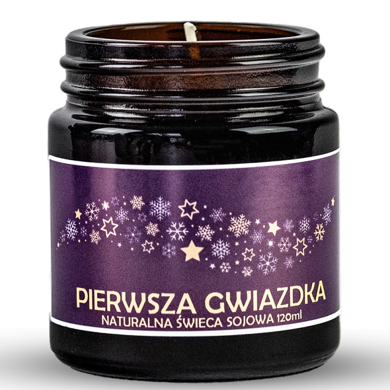 Naturalna świeca sojowa 120ml PIERWSZA GWIAZDKA