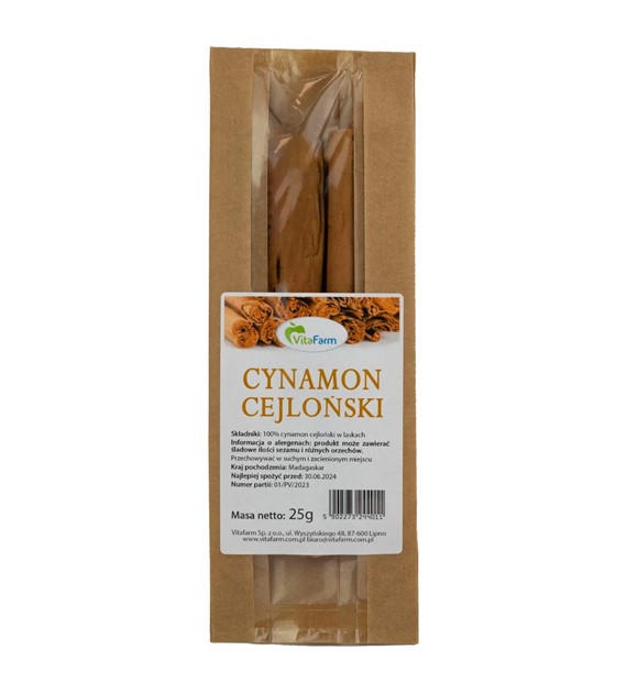 Cynamon cejloński laski 25g