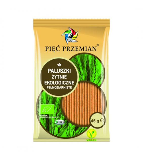PALUSZKI ŻYTNIE PEŁNOZIARNISTE BIO 45 g