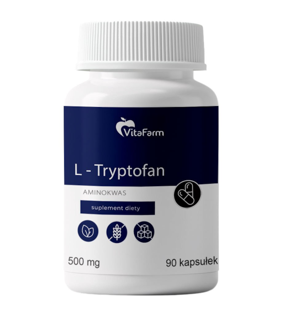 L-tryptofan 500mg kapsułki pullulan 90 szt.