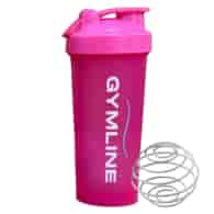 Shaker plastikowy 600ml różowy GYMLINE