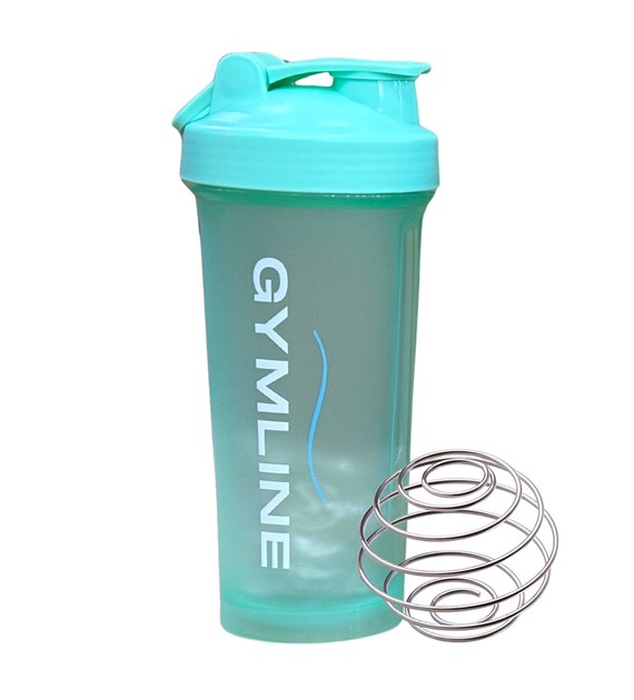 Shaker plastikowy 600ml zielony GYMLINE