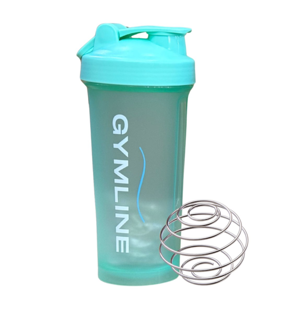 Shaker plastikowy 600ml zielony GYMLINE
