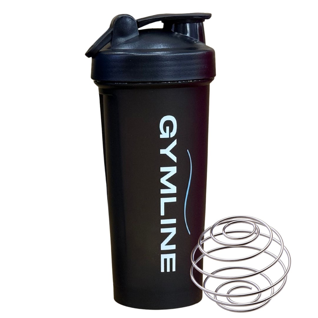 Shaker plastikowy 600ml czarny GYMLINE