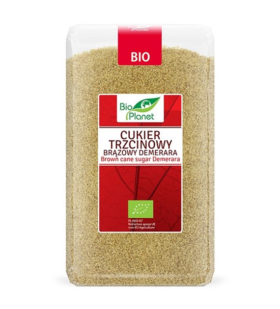 CUKIER TRZCINOWY BRĄZOWY DEMERARA BIO 1 kg