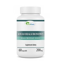 Kwas hialuronowy (hialuronian sodu) kapsułki pullulan 200mg 60 szt.