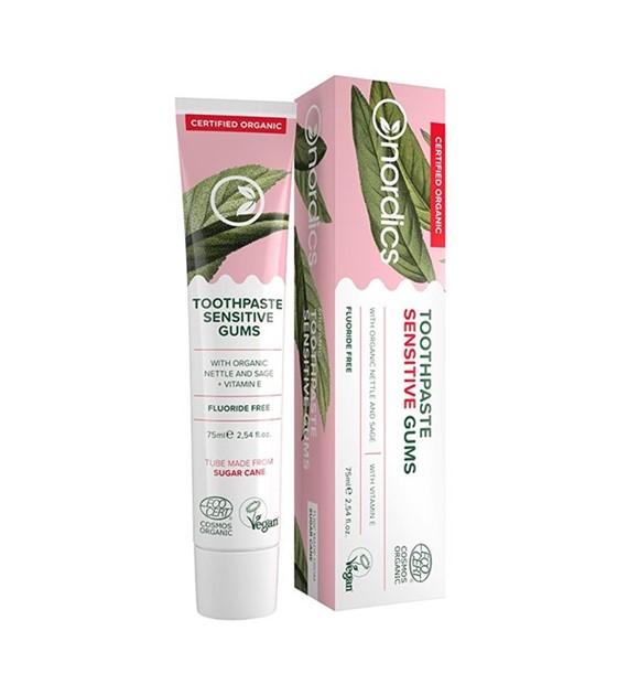 PASTA DO ZĘBÓW SENSITIVE GUMS BEZ FLUORU ECO 75 ml