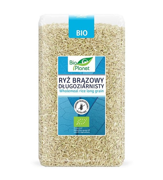 RYŻ BRĄZOWY DŁUGOZIARNISTY BEZGLUTENOWY BIO 1 kg