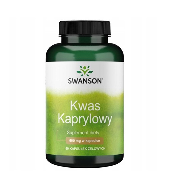 Kwas kaprylowy 600mg 60 kaps Swanson