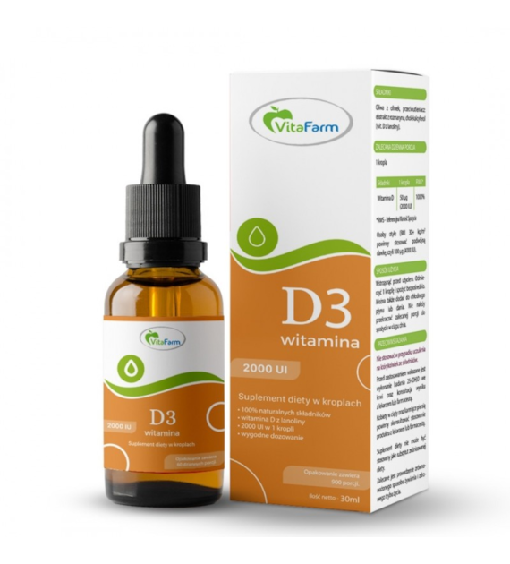 Witamina D3 (2000 IU) krople 30 ml