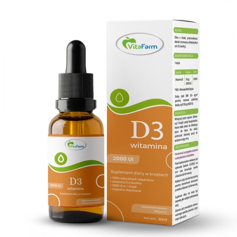Witamina D3 (2000 IU) krople 30 ml