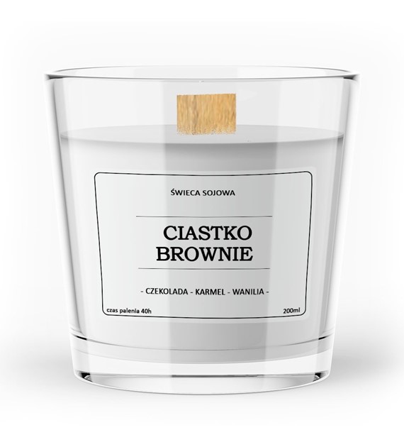 Świeca zapachowa sojowa CIASTKO BROWNIE 200ml