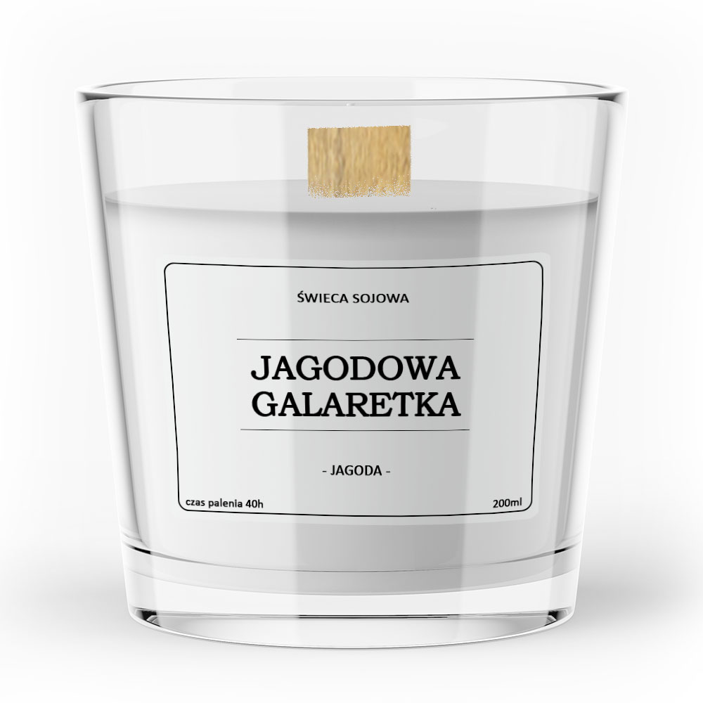 Świeca zapachowa sojowa JAGODOWA GALARETKA 200ml