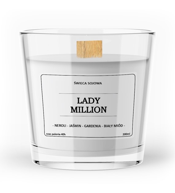 Świeca zapachowa sojowa LADY MILLION 200ml