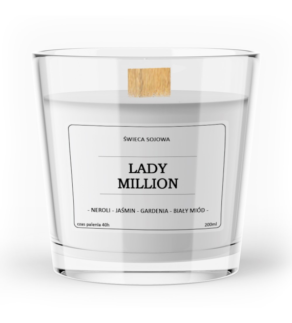 Świeca zapachowa sojowa LADY MILLION 200ml
