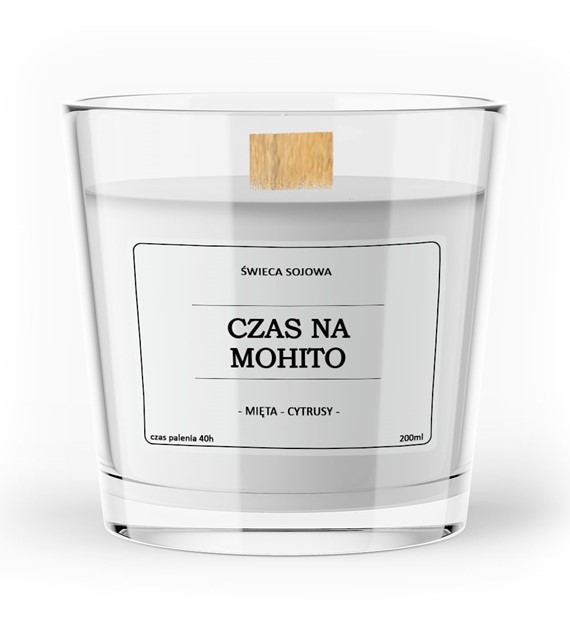 Świeca zapachowa sojowa CZAS NA MOHITO 200ml