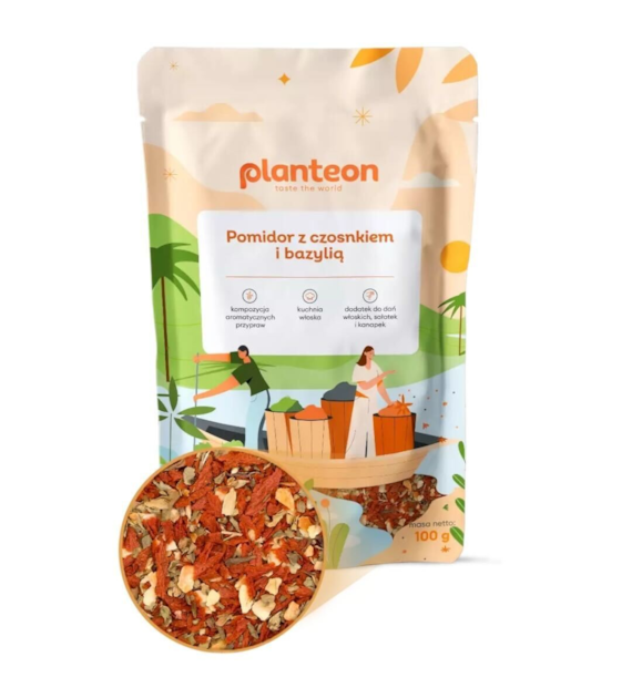 Pomidor z czosnkiem i bazylią 100g