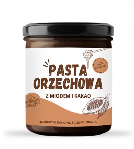 Pasta orzechowa z miodem i kakao 300g