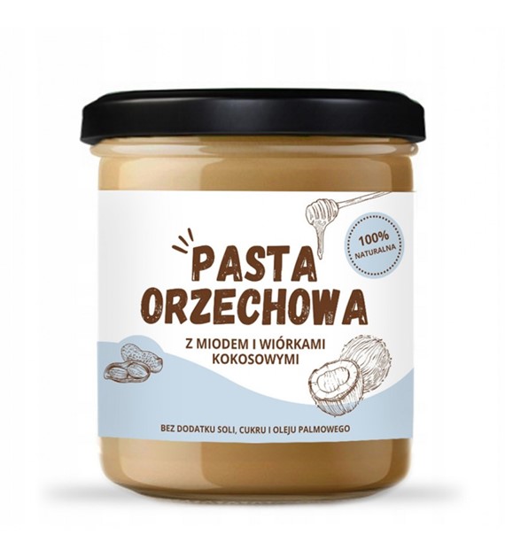 Pasta orzechowa z miodem i kokosem 300g