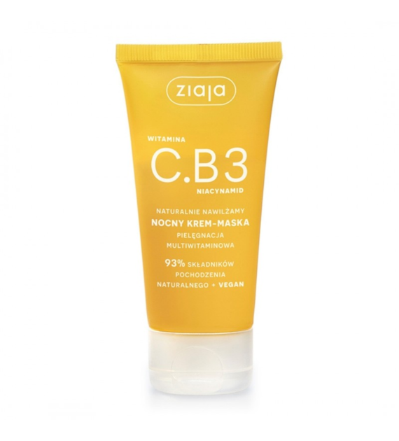 KREM-MASKA DO TWARZY NA NOC ( WITAMINA C.B3 NIACYNAMID NATURALNIE NAWILŻANY) 50ml