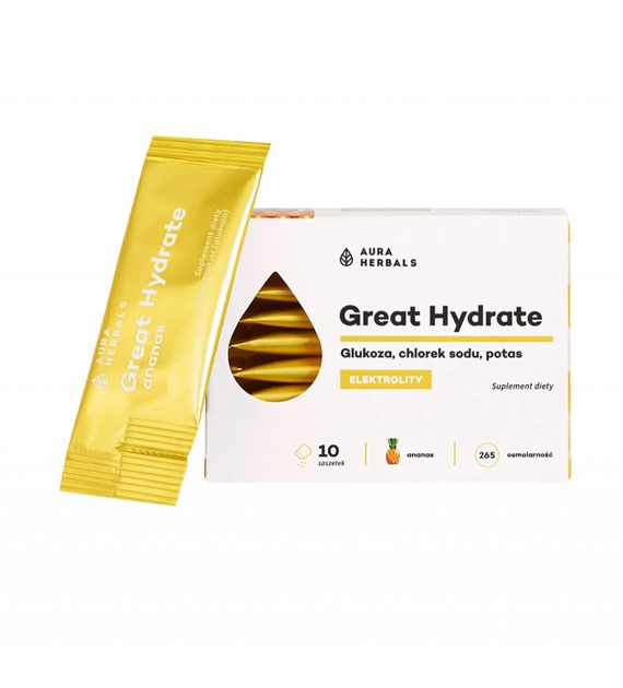 Elektrolity Great Hydrate ananas, 10 saszetek