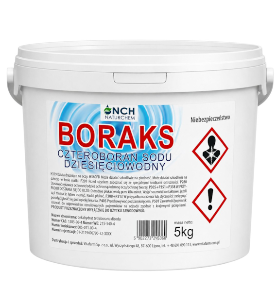 Boraks 5kg (Czteroboran sodu dziesięciowodny)