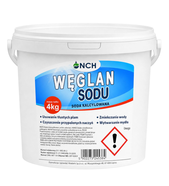 Soda kalcynowana (węglan sodu) 4 kg