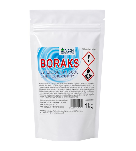 Boraks 1kg (Czteroboran sodu dziesięciowodny)