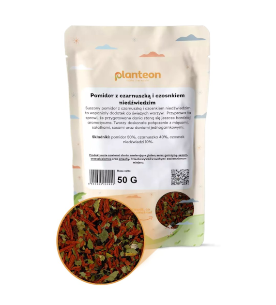 Pomidor z czarnuszką i czosnkiem niedźwiedzim 50g PLANTEON