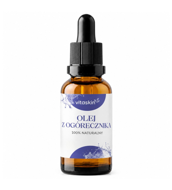 Olej z ogórecznika 50 ml organiczny (surowiec kosmetyczny) 20% GLA