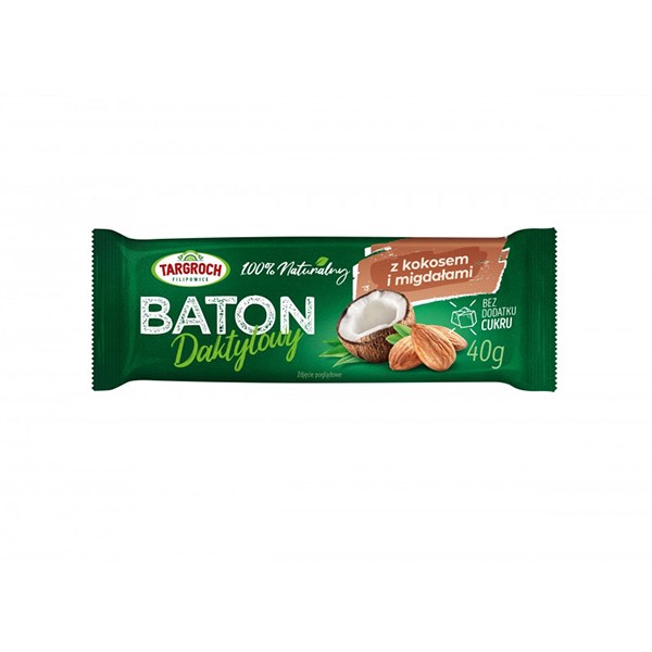 Baton daktylowy z kokosem i migdałami 40g TARGROCH